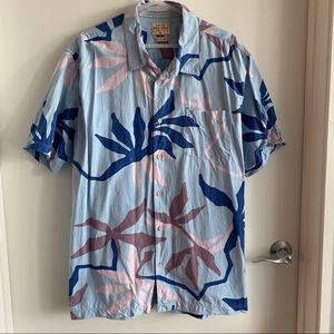Mens Quiksilver Waterman Aloha Hawaiian Shirt